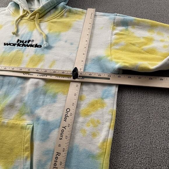 HUF Worldwide Hoodie Adult Extra Large Long Sleeve Tie Dye Casual Sweater Men's - Picture 10 of 14